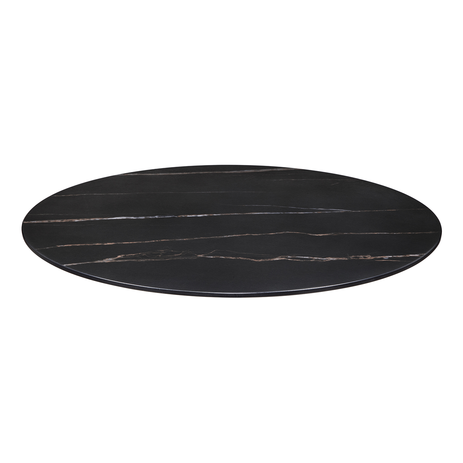 Bordplate Sten Ø 70 cm, Svart