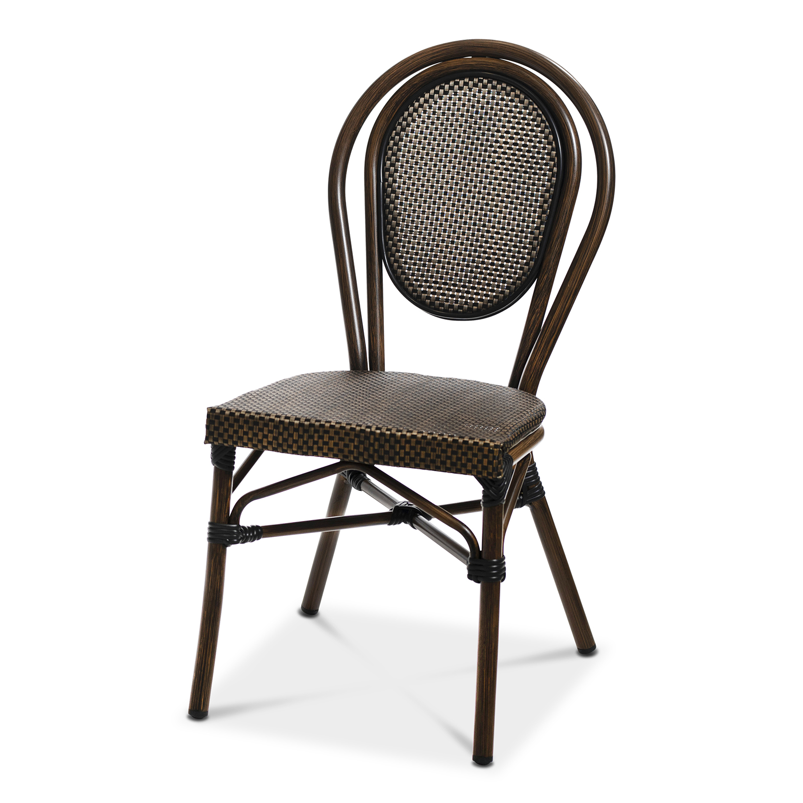 Rennes chair, black/brown textilene