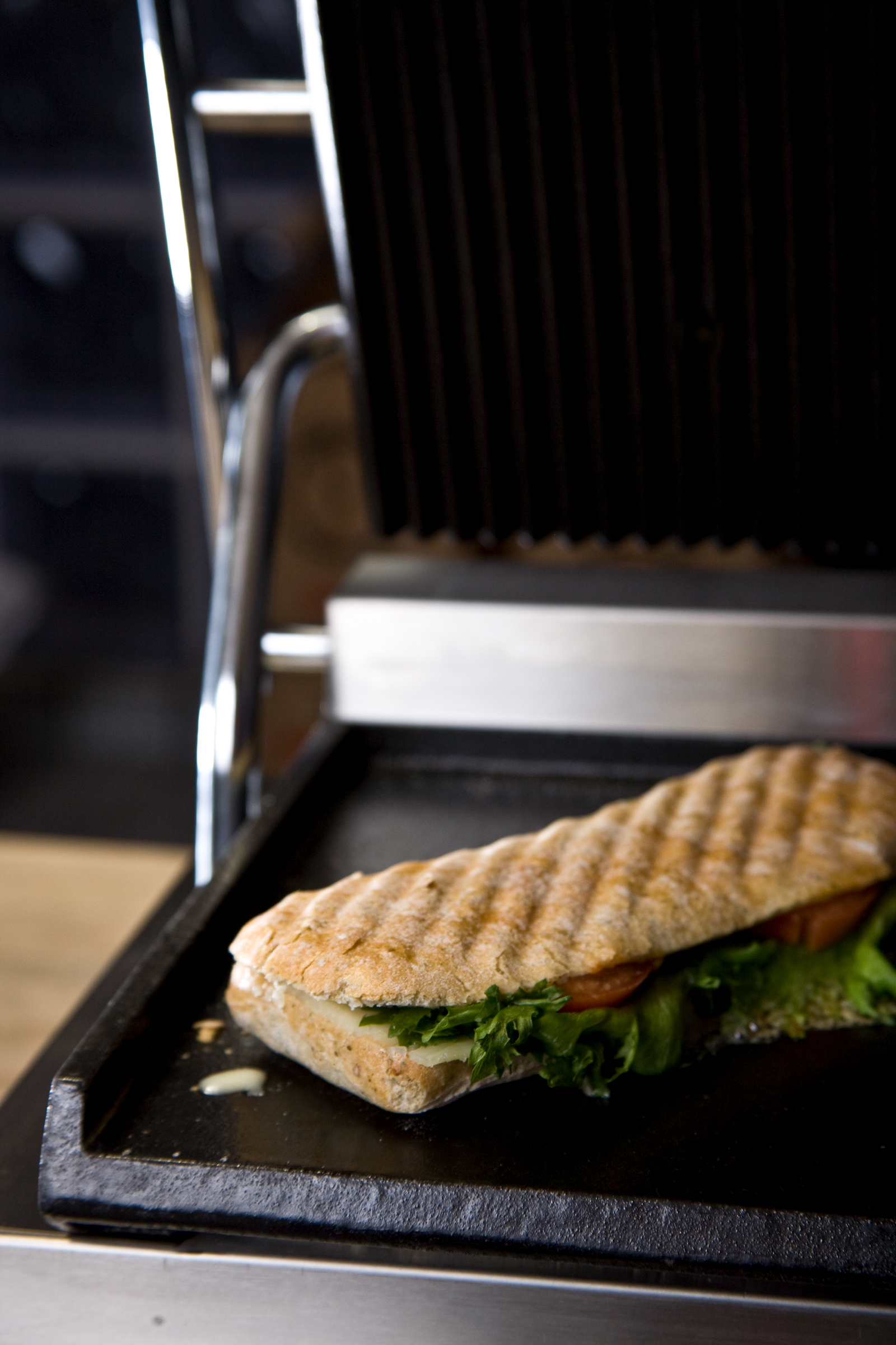 Klämgrill Panini, räfflad