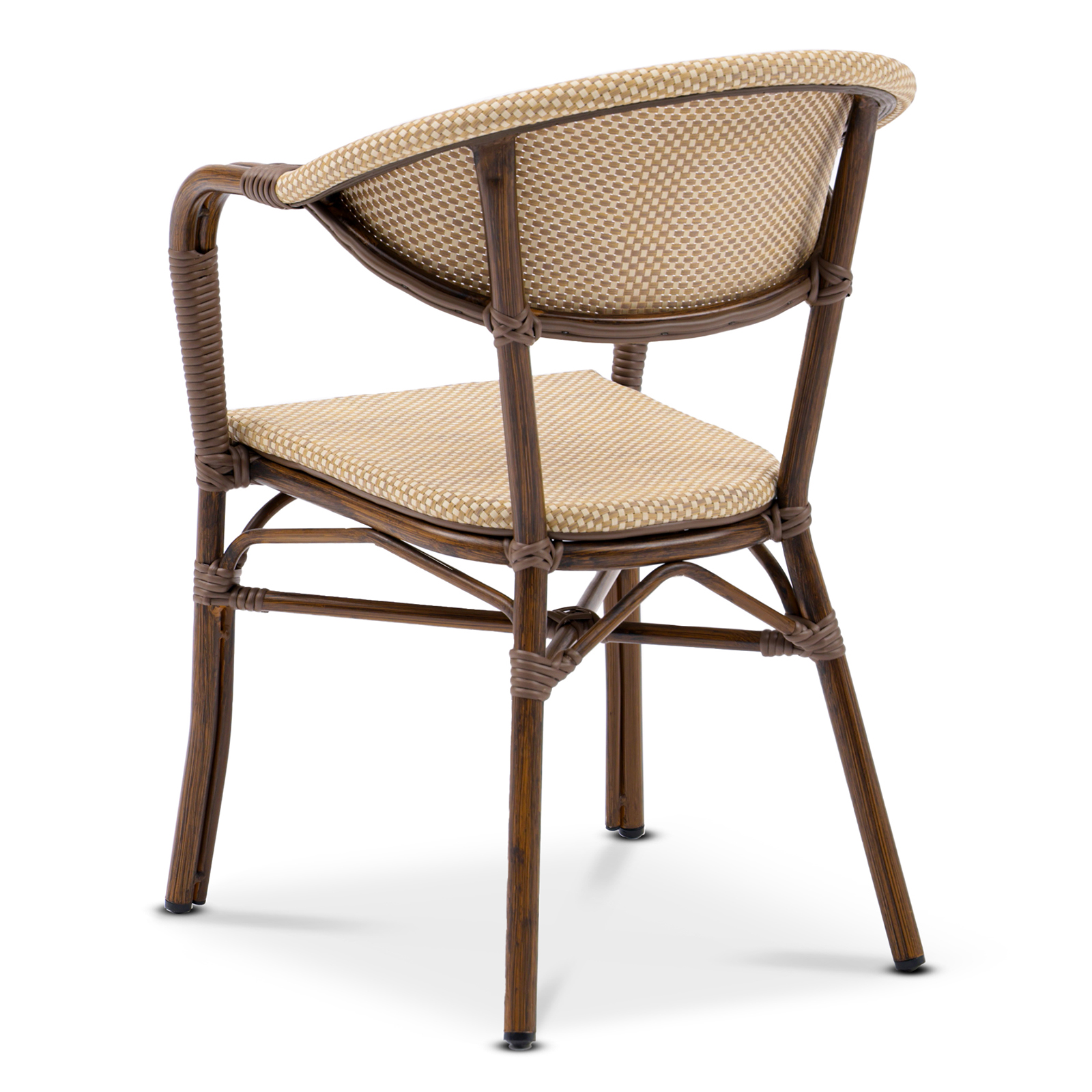 Monaco chair, Brow/Nature texteline