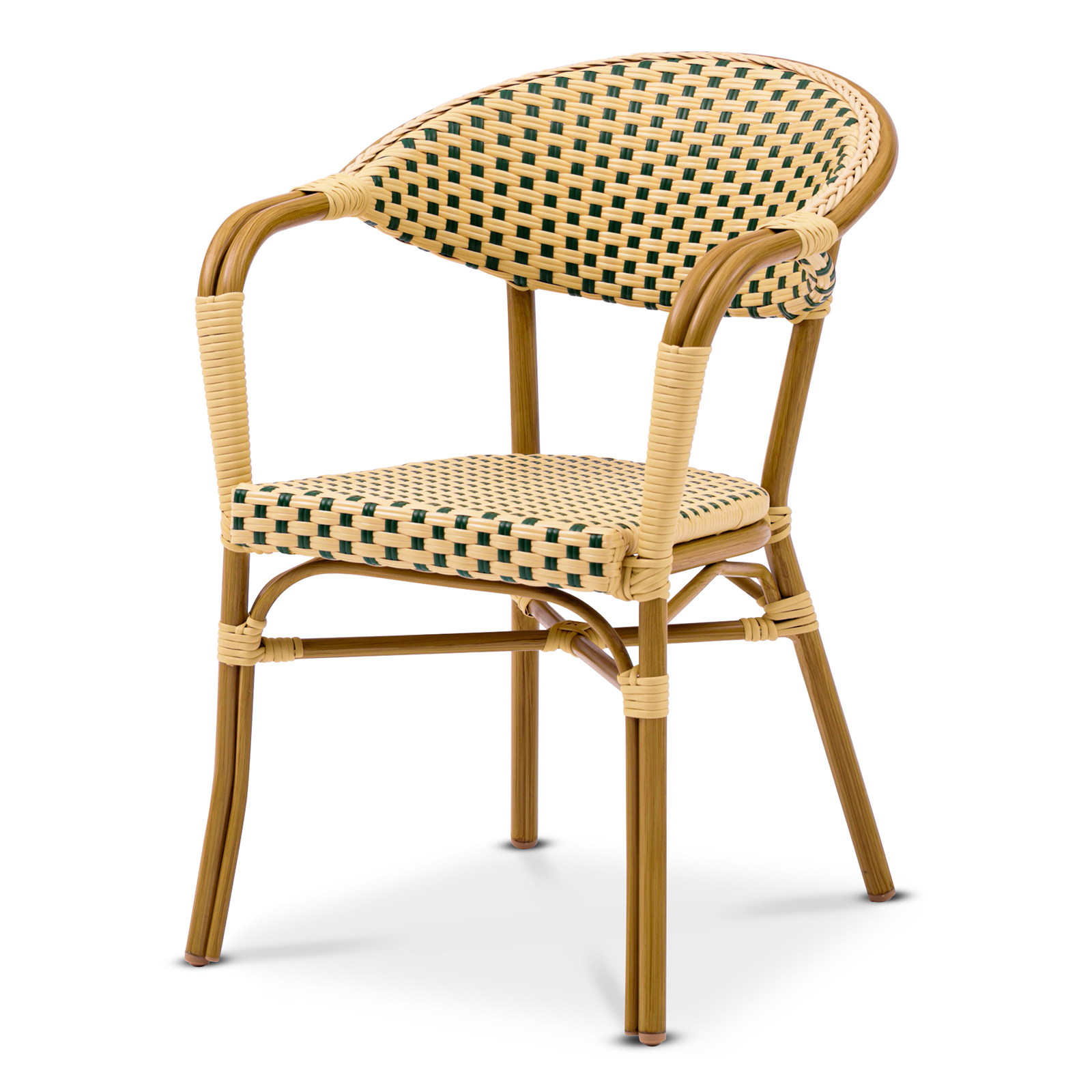 Monaco Chair , Green/Creme