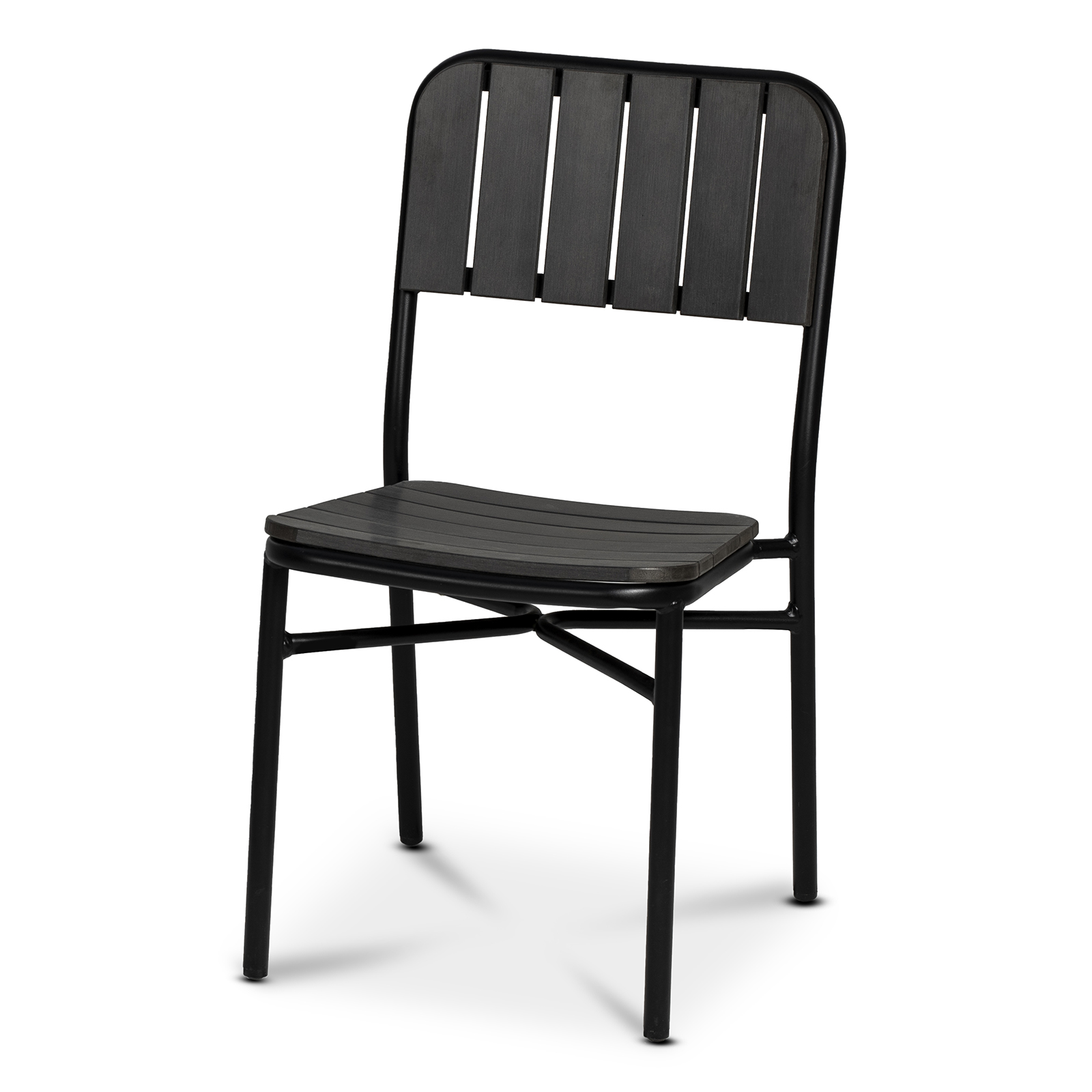 Laval musta alumiini / poly wood tuoli