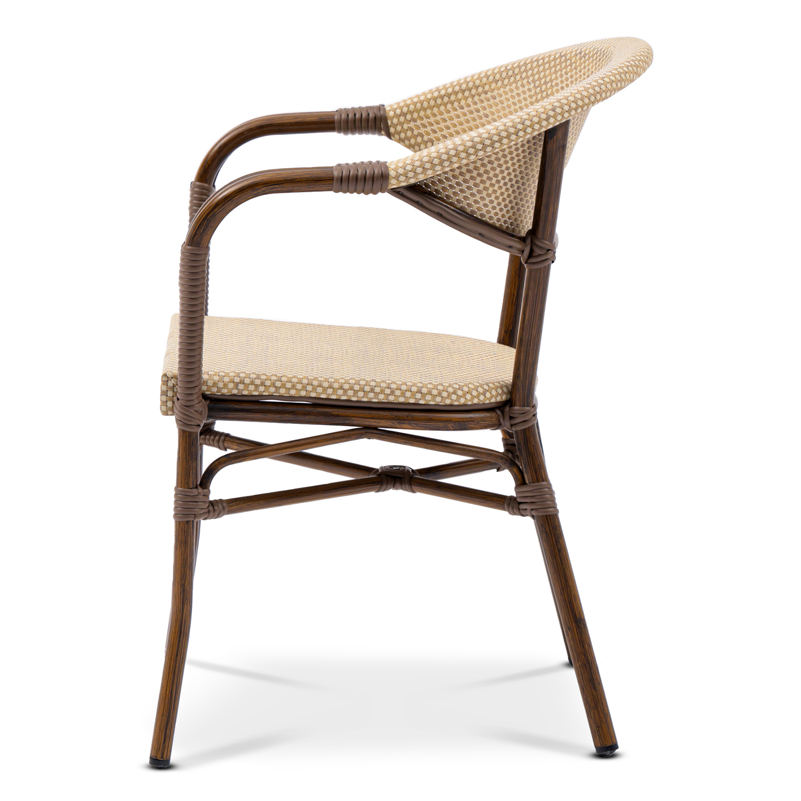 Monaco chair, Brow/Nature texteline